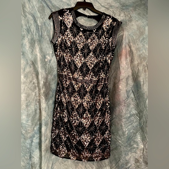 Gorgeous Chelsea and Violet Sequined and beaded cocktail dress - Picture 1 of 8